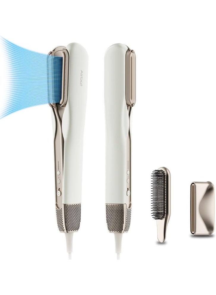 Airbot Hyperstrait 3in1 Hair Straightener, Dryer & Brush, 100 Million Plasma Care Comb & Dry & Straighten, For Beautiful Soft Hair, Fast Heating & 4 Temp Settings, Smart Power Off - Image 1